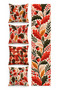 Fall Squirrel and Acorn-Patterned Set of 4 Cushion Covers + 1 Table Runner – 43x43 cm Reversible Cushion Covers, 40x140 cm Table Runner - 3