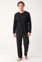 Men's Collared Buttoned Combed Cotton Pajama Set