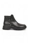 Women's Zip-Up Boots 351107 Black Leather - 2