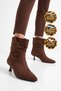 Women's Stiletto Heel Boots 336630 Brown Suede - 3