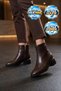 Women's Heeled Zip-Up Boots 458364 Coffee-Leather