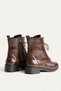 Women's Winter thick sole dark brown crocodile-print casual boots TR01MK03H - 8