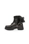Women's Zip-Up Boots 552255 Black Leather - 4