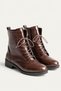 Women's Winter thick sole dark brown crocodile-print casual boots TR01MK03H - 4