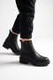 Women's Genuine Leather Boots Z1154 Black - 3