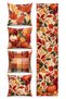 Set of 4 Cushion Covers with Fall Leaves and Pumpkin Patterns + 1 Table Runner – 43x43 cm Reversible Cushion Covers, 40x140 cm Table Runner - 3
