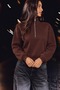 Women's Sporty-Chic Casual Brown Sweatshirt - 2