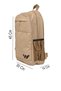 Beige-Black Unisex School Bag, Combat Backpack - 4
