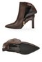 Women's Stiletto Heel Zip-Up Boots 665192 Brown - 5