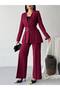 Women's Belt Detail Jacket and Pants Set—Stylish, Modern-Cut Two-Piece Set - 8