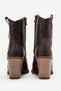 Women's pointed-toe western-style heeled boots, genuine leather, sedona brown. - 5
