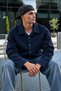 Men's Melton Shirt Collar Button-Up Jacket with Pockets for Everyday Wear - 4