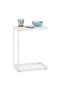 C-Shaped Side Table White