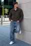 Men's Melton Shirt Collar Button-Up Jacket with Pockets for Everyday Wear - 6