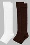 2 Pairs of Fingerless, Thick Ribbed, Above-Knee Leggings with Cotton Content