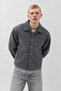 Men's Wool-Look Short Casual Jacket with Pockets and Buttons - 2