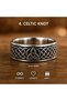 Custom-Designed Silver-Colored Ring with Celtic Motifs BEZOSS