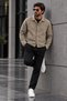 Men’s Shirt Collar, Buttoned, Pocketed Casual Transitional Jacket - 5