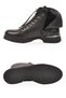 Women's Zip-Up, Elastic-Laced, Fleece-Lined Black Genuine Leather Lace-Up Boots 37153-1 - 5