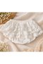 Ruffled, lace-trimmed muslin slip