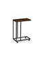 C-Shaped Side Table with Wheels - 7