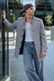 Men's Button-Front Classic Elegant Gray Melton Coat - 4