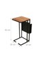C-shaped side table with newspaper rack - 4