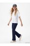Girls' Cuffed Flared Leggings with a Waistband - 2