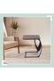 C-shaped side table with newspaper rack - 2