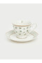 Embossed Porcelain Coffee Cup Set, 90 ml - 4