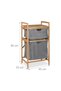 Laundry Basket Rack with 2 Compartments - 4