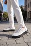 Men's Motion 870 White Sneakers with Elastic Cuffs - 3