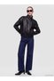 Women's Leather-Look Jacket with Mock Neck - 3