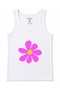 Pink Daisy – Minimalist Tank Top with Pink Daisy Floral Print