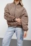 Khaki Oversized Puffer Coat Bomber Jacket - 7