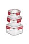 Çetiner Group® Set of 3 Sturdy, Stackable Storage Containers with Practical Silicone Seals and Leak-Proof Lids - 2