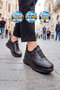 Women's Black Genuine Leather Casual Shoes 26402000K - 2