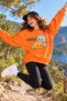 Hey! Unisex Oversized Sweatshirt with a Cute "Two Cats" Print – Crew Neck, Relaxed Fit Casual Sweatshirt
