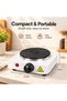 JX-500A Electric Hot Plate, 500W Portable Single Burner Stove, 100mm Heating Plate, Adjustable Temperature Control, Indicator Light, Overheat Protection, Compact Electric Cooker for Home and Dorm - 6