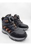Boy's Mechanism Lace-Up Fur Lined Non-Slip Sole Winter Boots - 4