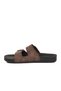 Coffee-Colored Nubuck Faux Leather Men's Slippers PC-7241 M - 4
