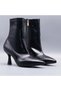 Camirly Women's Scuba Patent Leather Heeled Boots 8080-05SR - 2