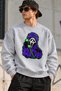 Unisex Oversized Sweatshirt with "Phone Scream Mask" Print – Crew Neck Relaxed-Fit Casual Sweatshirt