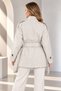 Women's Short Trench Coat with Belted Design, Mock Neck, Buttons, and Pockets—Stylish Jacket - 4