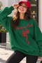 The Queen Club Unisex Oversized Sweatshirt with Bow Detail – Crew Neck Relaxed-Fit Casual Sweatshirt