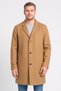 Men Plain Wool Trench Coat, Light Brown