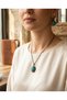 Bronze Women's Copper Jewelry Set with Zircon Accents: Turquoise and Zircon Stones, Ottoman-Style Vintage Necklace and Earring Set - 7
