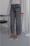 Blue Distressed Mom Jeans with a Center Seam - 3