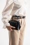 Luna Women's Mini Adjustable Strap, Zipper-Closure, Stylish Hand and Shoulder Bag, Matte Black - 2