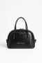 Luna Women's Mini Adjustable Strap, Zipper-Closure, Stylish Hand and Shoulder Bag, Matte Black